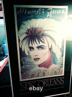 1985 Andrea Mistretta New Orleans Mardi Gras Poster Print Rare Framed Up Nice
