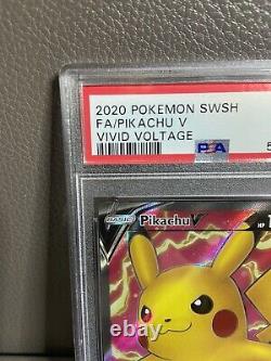 2020 Pokemon Vivid Voltage 170/185 Full Art Pikachu V Ultra Rare PSA 10 GEM MINT