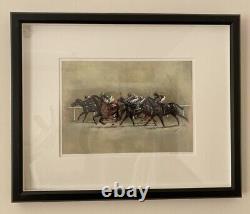 2x Horse Racing Limited Edition Prints In Black 3D Frame Both Certified New Rare