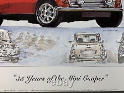35 Years Of The Mini Cooper Limited Edition Print & Certificate 0071 Rare NOS