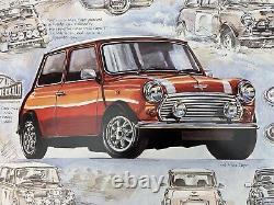 35 Years Of The Mini Cooper Limited Edition Print & Certificate 0071 Rare NOS