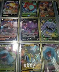 89 Full art card lot pokemon cards binder V VMAX EX GX Rainbow Rare Trainer