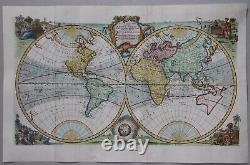 A New & Accurate Map of all the Known World Eman Bowen 1744 Rare World Map
