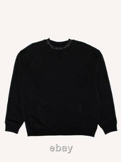 Acne Studios Flogho Crewneck Sweatshirt Brand New Black US XL RARE SIZE PFW