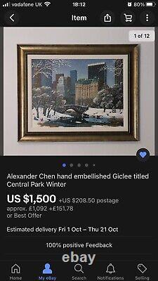 Alexander Chen, x3 Framed Limited Edition New York City Art Prints, Rare, Signed