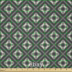 Ambesonne Abstract Design Microfiber Fabric by The Yard for Arts and Crafts