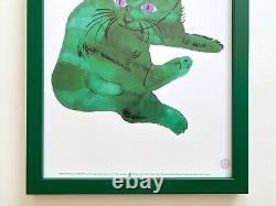 Andy Warhol Estate Rare Vintage 1991 Framed Lithograph Print Cat 1954