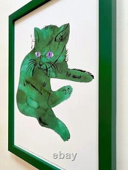 Andy Warhol Estate Rare Vintage 1991 Framed Lithograph Print Cat 1954