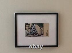 Anita Klein Reading By The Pool Silk Print Framed Rare