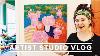 Art Vlog New Art Supplies Start Large Painting With Hidden Message Life Update U0026 New Interview