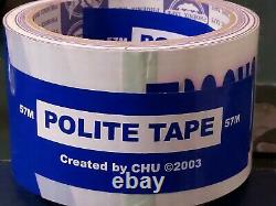 Banksy V Chu 2003'polite Line Do Not Get Cross' Tape Rare Pow