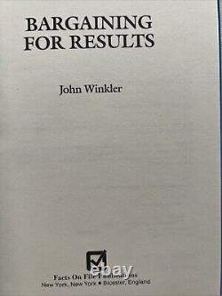 Bargaining for Results By John Winkler. Rare Copy 0871968487. Like New! HCDJ