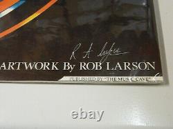 Batman Dark Knight Rare Print Rob Larson Signed Ltd Edition 483/500 unmounted