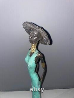 Beautiful rare African bronze sculpture designed by Issouf Derme 35.5cm