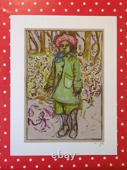 Billy Childish Girl Stood With Flowers Signed Ltd Print RARE ARTIST PROOF
