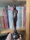 Bronze Art Deco Style Nude Lady Girl Holding Ball Behind Back Rare