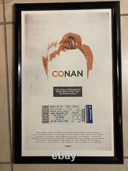 CONAN O'BRIEN Official 2010 Legally Prohibited Tour Poster Late Show Night RARE
