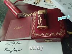 Cartier Lighter Logotype Burgundy New Rose Gold, Ultra Rare Bnib, Art, Mint