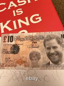 Cash is King 2 Harry/Megan Di Faced Tenner. Boo Who Signed/rare Banksy