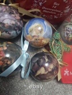 Christmas Vatican Musuem Art Baubles Boxed 14 Baubles Rare