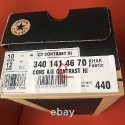 Converse Allstar ChuckTaylor HighTop Rare Vintage Size10 Khaki Fabric NIB