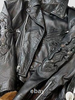 Custom Made Rare Alligator EXOTIC- ART Lambskin Leather Jacket NEW made In USA