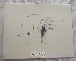 Dave White Elephant. Numbered and signed. Rare Limited Edition
