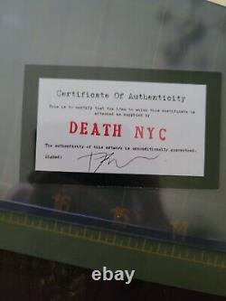 Death NYC 19x13 Signed Graffiti Pop Art Print RARE EDITION Obama Amex Red Card