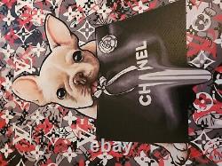 Death NYC 19x13 Signed Graffiti Pop Artist Rare. Chanel Bag French Bulldog. LV