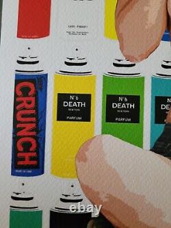 Death NYC Ltd Ed 19x13 LG Signed Graffiti Pop Art Print SPRAY CANS. RARE EDITION