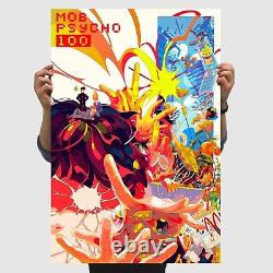 Deb Lee MOB PSYCHO 100 Poster Mondo Print Anime Art Weiss Schwarz Reigen RARE