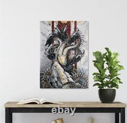 Displate Limited Edition- Dawn Hydra White RARE X/500! Metal Poster O/P