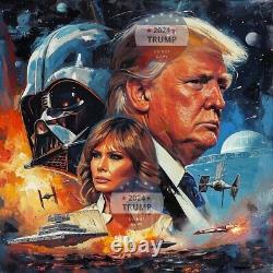 Donald Trump Photo Melania Trump Photo Star Wars Parody Original 1/1 Rare Art