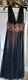 Ema Savahl Hand Painted Floral Ombre Dye Dress Black Garden Artwork Medium Rare