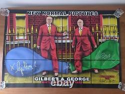 GILBERT & GEORGE 4 rare signed White Cube posters The New Normal COMPLETE SET