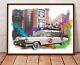 Ghostbusters Ecto 1 Limited Rare Artwork Illustration, Limited, Signed By Artist