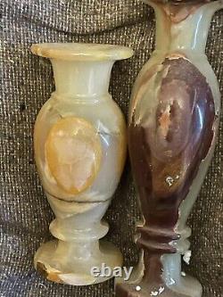 Granite vases (Heavy Weight, Well Artwork Made) Rare (one Sale For 2)