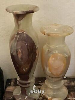Granite vases (Heavy Weight, Well Artwork Made) Rare (one Sale For 2)