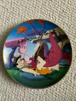 Hanna-barbera Complete Set Of 6 Signed Flintstones Plates All With Jsa Rare