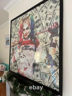 Harley Quinn Art- Rare Limited Edition 1/1 Framed Print -Signed OOAK