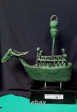 Historic Artifact Replica Italian Sculpture Rare Ship Statue Nuragic Unique