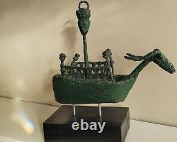 Historic Artifact Replica Italian Sculpture Rare Ship Statue Nuragic Unique