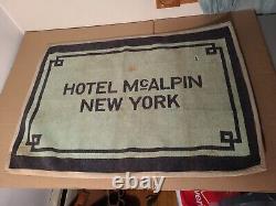 Hotel McAlpin, New York City, Very Rare rug / mat Collectors Item Art Deco