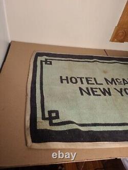 Hotel McAlpin, New York City, Very Rare rug / mat Collectors Item Art Deco