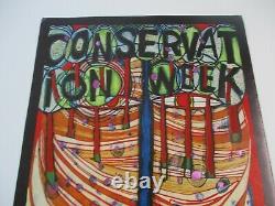Hundertwasser Conservation Week 1974 New Zealand POSTER METALLIC VINTAGE RARE