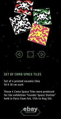 INVADER Set Of 4 Camo Space Station Tiles street art rare banksy Sold Out New