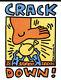 Keith Haring Crack Down 1st Printing 1986 Original Pop Art Poster Rare Vintage