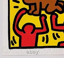 Keith Haring Pop Shop Quad IV 1989 Rare Estate Signed Screen Print Framed