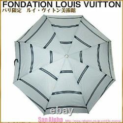 LOUIS VUITTON Foundation Art Museum Limited Folding Umbrella Gray Very rare