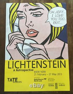 Lichtenstein A Retrospective 2013 Tate Modern Official Exhibition Poster RARE